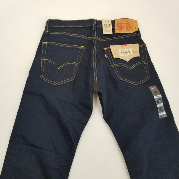 Levi's 501 Straight Leg Button Fly Jeans 31x34 NWT - Picture 3 of 6